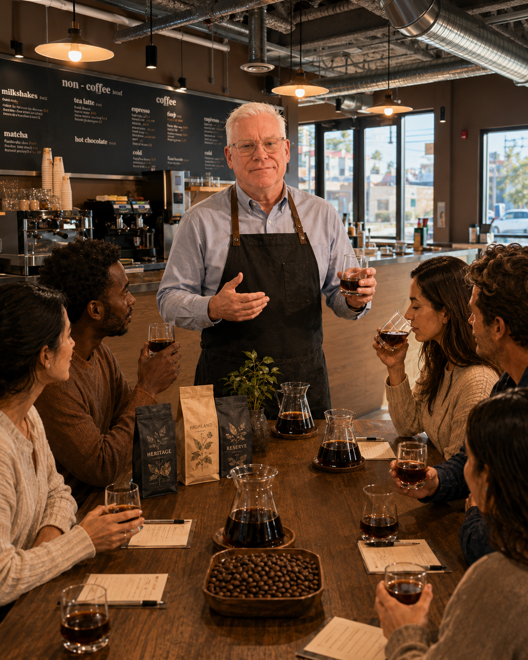 Transcend Coffee tasting with founder,