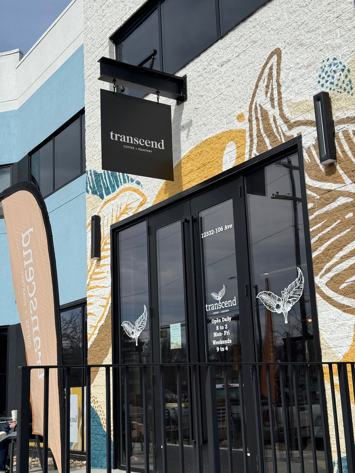 Front Door of Transcend Coffee on 124th Street