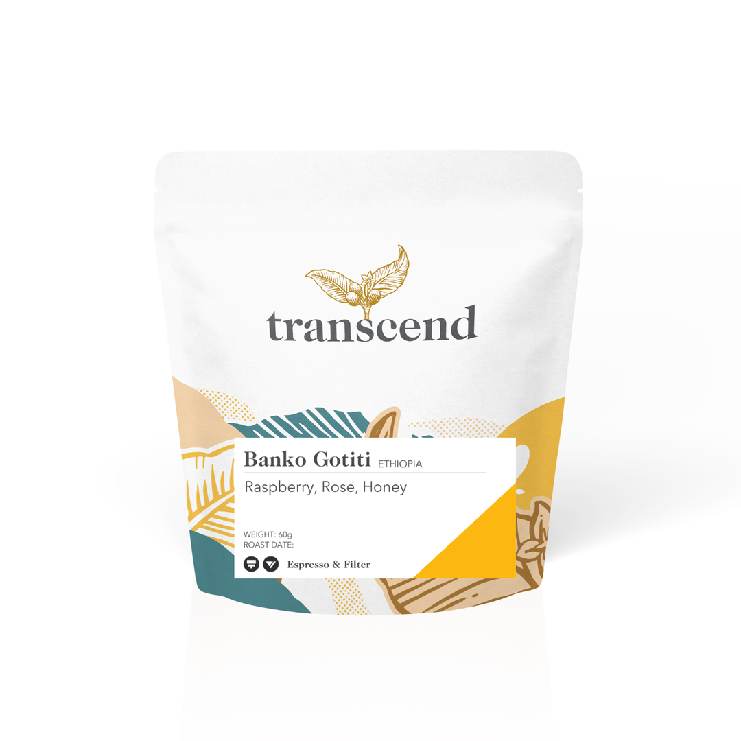 A bag of Transcend Coffee 60g Banko Gotiti