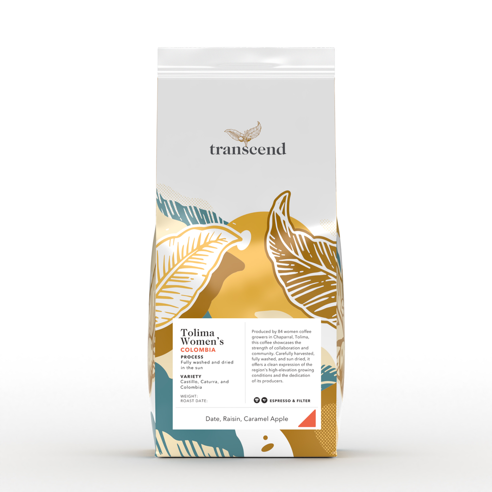A bag of Transcend Coffee 900g Tolima Women's
