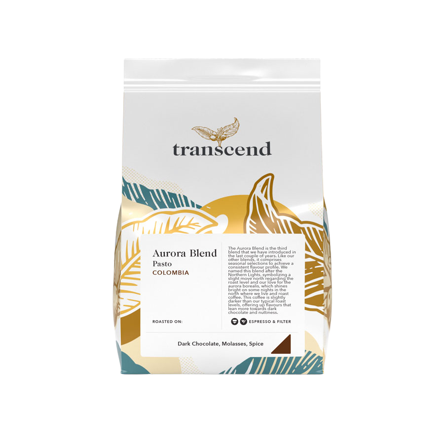 Transcend Coffee ¾ lb bag of Aurora Blend coffee
